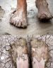 Nancy's feet and Ian's feet