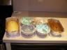 Cakes and colored frosting