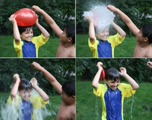 Popped water balloon