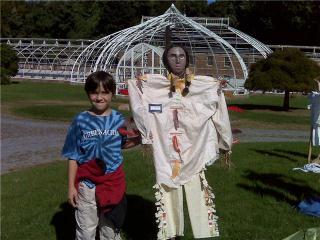 Jonathan and Crazy Horse Scarecrow