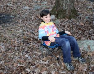 Jonathan in the kiddy chair