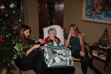Nancy and Melanie visit with Eileen