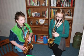 Robert and Alyssa on Sax