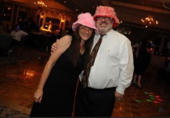 mom and dad with hats