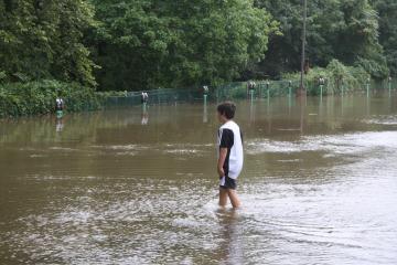 Hurricane Irene Hartsdale Train parking lot