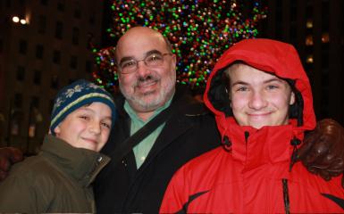 Jonathan, Ian and Robert by the Tree